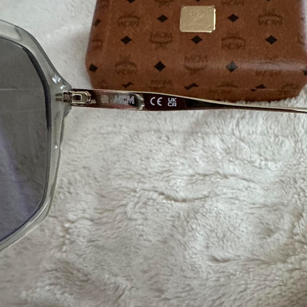 MCM Translucent Grey Hexagonal Sunglasses - Picture 5 of 6